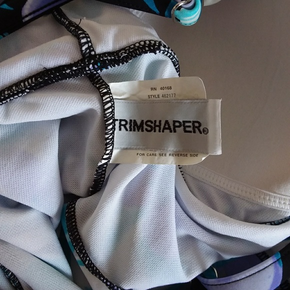 ☆☆SOLD☆☆ Trim Shaper Tropical Print Tankini Top - Picture 7 of 8